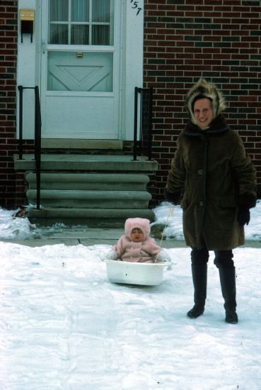  pulled by Wendy outside our Charter Square townhouse, Troy, Michigan